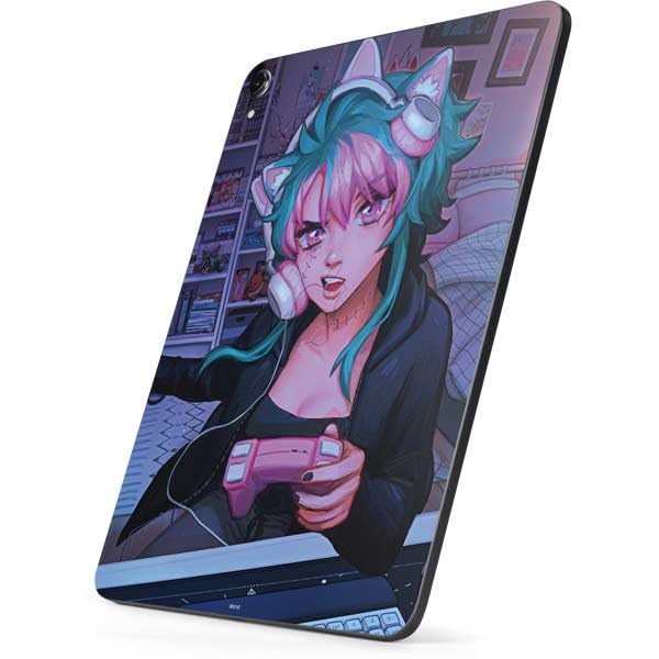 Skinit Decal Tablet Skin Compatible with iPad Pro 12.9in (2017) - Officially Licensed Anime Catgirl Gamer Nerd by Ivy Dolamore Design