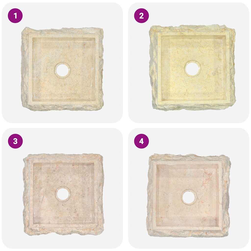 Lavandino Crema 30x30x13 cm in Marmo,Articoli di ferramenta,Prodotti idraulici,Articoli idraulici,Lavandini,Lavandini bagno-149174