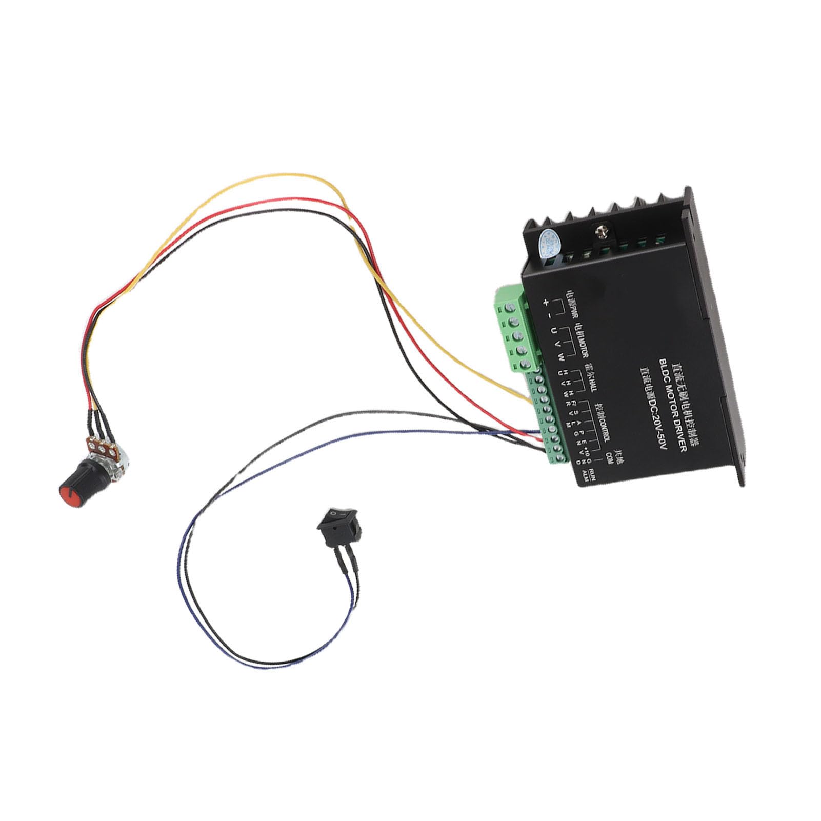 Sterownik silnika BLDC, 48V 500W bezszczotkowy sterownik wrzeciona CNC, WS55 220 3 fazy 20-50VDC, do elektronarzędzi wentylator wyciągowy