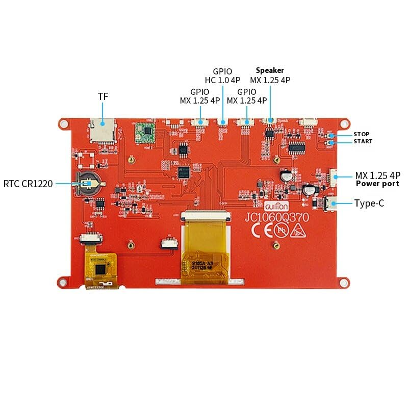 VIDOO Display Schermo IPS 7 Pollici D121BBV 400MHz Supporto Software Livello Superiore Sviluppo Secondario-Capacitivo Touch