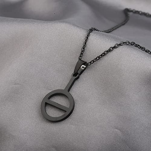 CENWA Agender Symbol Necklace Non-binary Gender Androgyne Androgyny Sign Genderqueer Genderfluid Bigender Trigender3