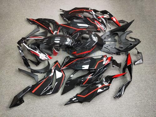 HYESUNG バイク外装 適合車種ZX6R(2019-2023)用 社外カウルセットタンクカバー付き フェアリングキット(黒赤)