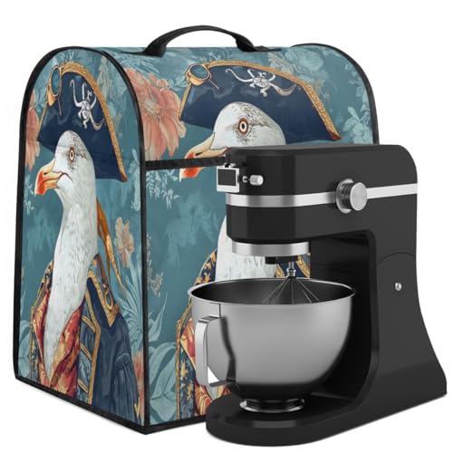 Coffee Maker Cover Ocean Seagull Flower Kitchen Appliance Covers Small Appliance Covers Blender Cover Juicer Cover Dust Covers for Kitchen Appliances with Top Handle and Pockets,Washable,B211
