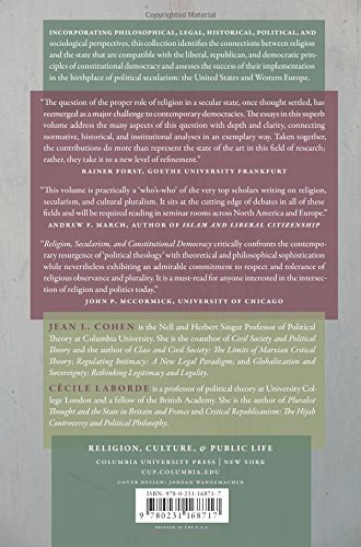 Religion, Secularism, and Constitutional Democracy: 20