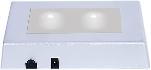 EUSTUMA Soporte de exhibición rectangular con base de luz LED en una variedad de colores, soporte iluminado que cambia de color, pequeño LED para