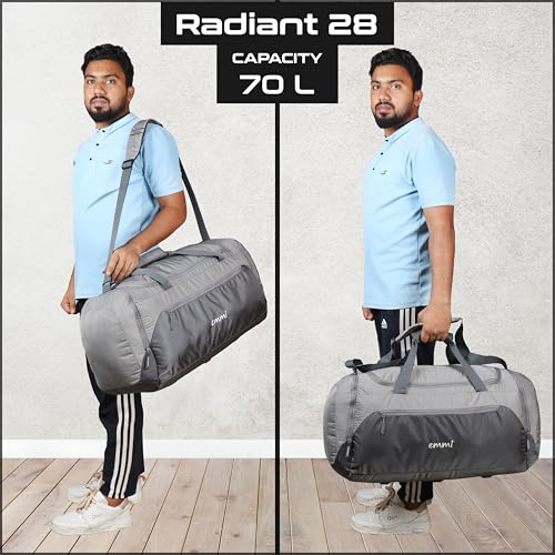 Image of Emmi Radiant Duffle Bag 70 L|Travel Bag for Men and Women |Weekend Holiday and Gym |Sustainable and Durable Cabin Bag|Water Repellent |18 Months Warranty