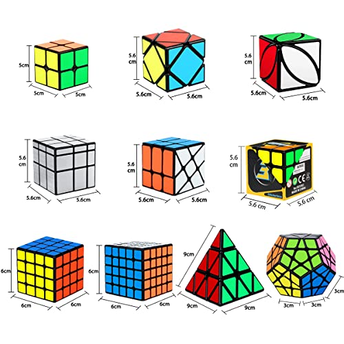 image for Speed Cube Set, Libay Cube Bundle 2x2 4x4 5x5 Pyramid Megaminx Skew Mi