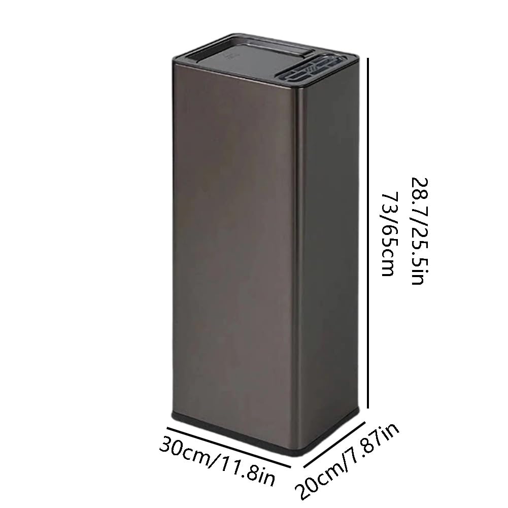 zktoermn Outdoor Rectangular Soot Column, Metal Trash Disposal Receptacle, Vertical Cigarette Pedicle for Home Office Restaurant Lobby Store(Gray,30x20x65cm)