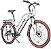 Bicicletta elettrica Blueheel E-Bike da donna 26“ Pedelec conforme alle normative UE - 16Ah - qualità tedesca - con app, motore da 250 W, batteria agli ioni di litio BXB85 (Bianco, 14,4Ah)