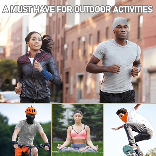 Image of TICONN Neck Gaiter Face Cover Scarf, Neck Warmer Breathable Sun & Wind-proof for Skiing Fishing Hiking Cycling