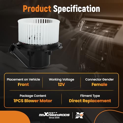 Image of maXpeedingrods HVAC Heater Blower Motor Assembly 700319 Fits for Dodge Sprinter 3500 2007-2009, for Mercedes-Benz Sprinter 2500 2010-2018 3500 2010-2017 3500XD 2018# PM4115 68012680AA LFh1502