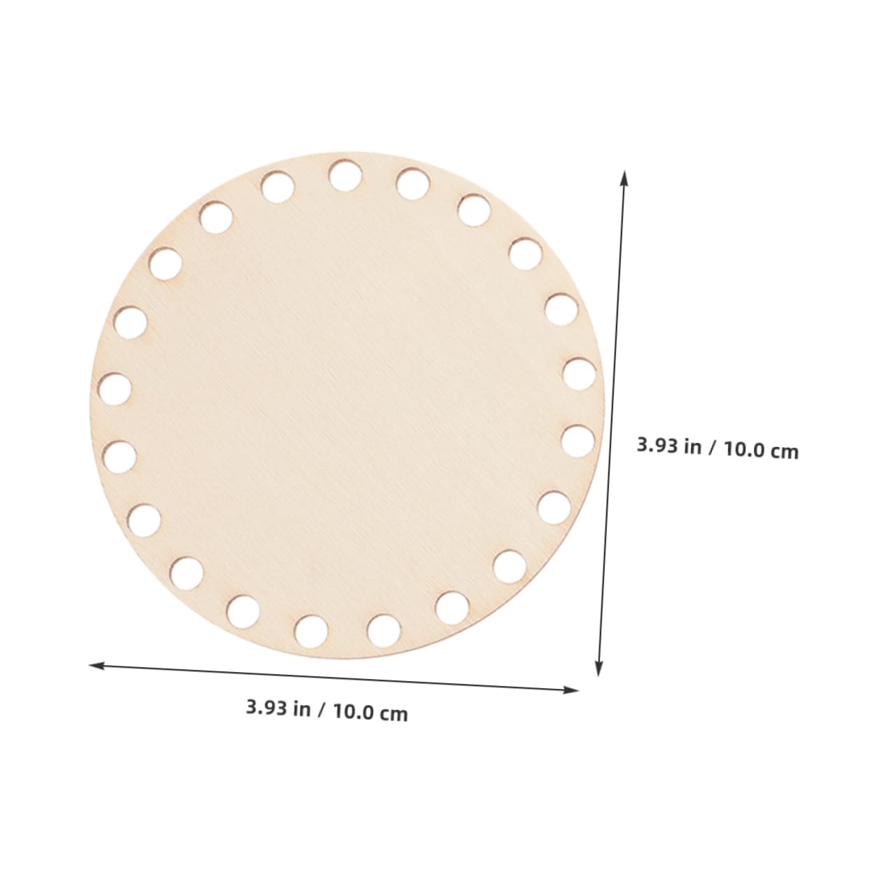 BESTonZON 6Pcs Wooden Crochet Basket Base for Handbag Shaper Round Weaving Bottom Paintable and Stainable Craft Supply for Beginners and