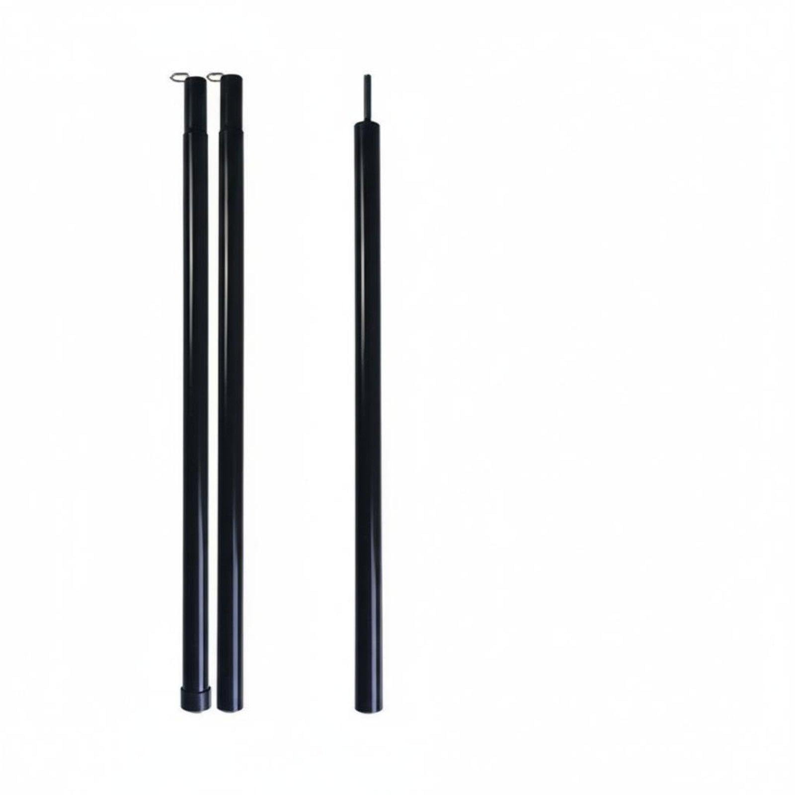 2 Pieces 4-Section Tarp Pole Spring Buckle Connection Adjustable Tarp Pole Heavy Duty Adjustable Awning Support Rod for Car Campers, Tailgating, Beach 1.5M 0.4MM-image-6