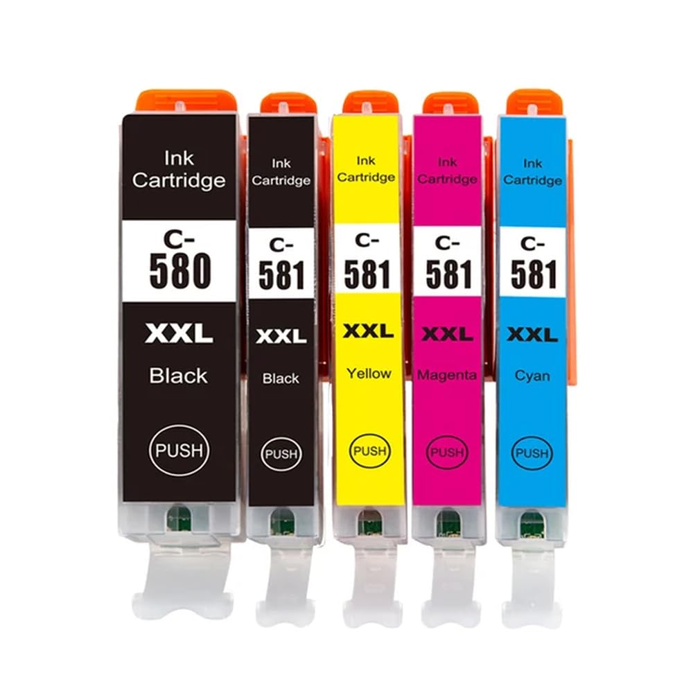 Cartuccia d'inchiostro PGI-580 CLI-581 PGI580 580XL compatibile con TR7550 TR8550 7550 TS6150 TS6151 TS 6150(5PCS)