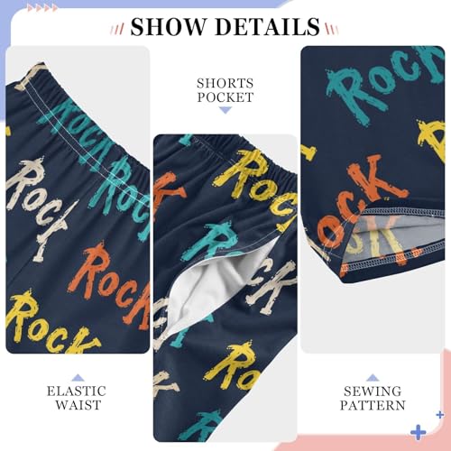 Cute Rock Graffiti Colorful Letters Boys Pants for Kids Jogger Pants with Pockets S-XL4