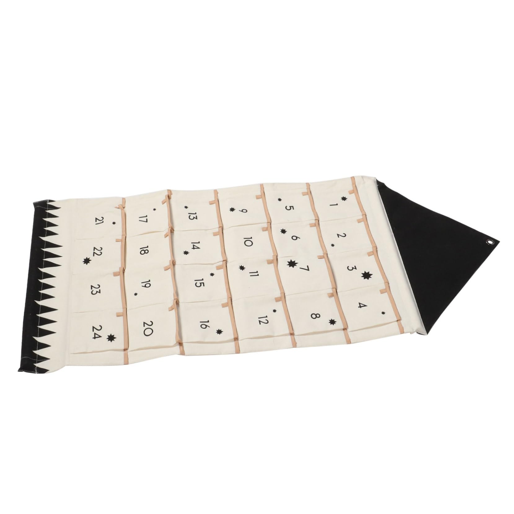 Operitacx Weihnachtlicher Adventskalender Aufhängetasche Aus Baumwolle Fächer Wand Türhängend Große Kapazität Praktische Aufbewahrungstasche Im Haus-design Zur Dekoration Und Organisation