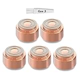 Gen 3 Replacement Heads for New Flawless Facial Hair Remover, Double Ring Floating head for Flawless Generation 3 Shaver, 5 Count