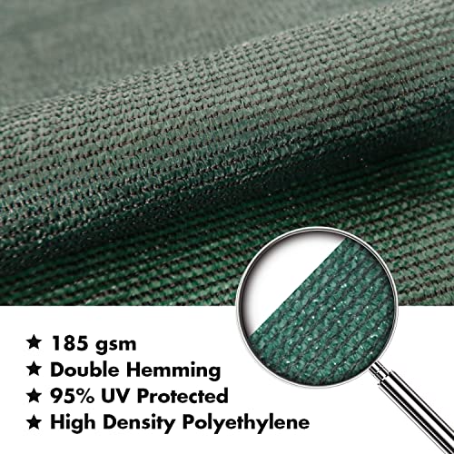 Image of KANAGAWA 10'X10' Sun Shade Sail Dark Green Curved Square Customizable