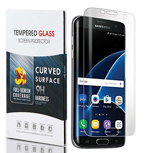 Galaxy S7 Edge Screen Protector, Galaxy S7 Edge Full Screen Protector, Kaseberry Galaxy S7 Edge Tempered Glass Protector [9H Hardness] Screen Protector Glass for Samsung Galaxy S7 Edge