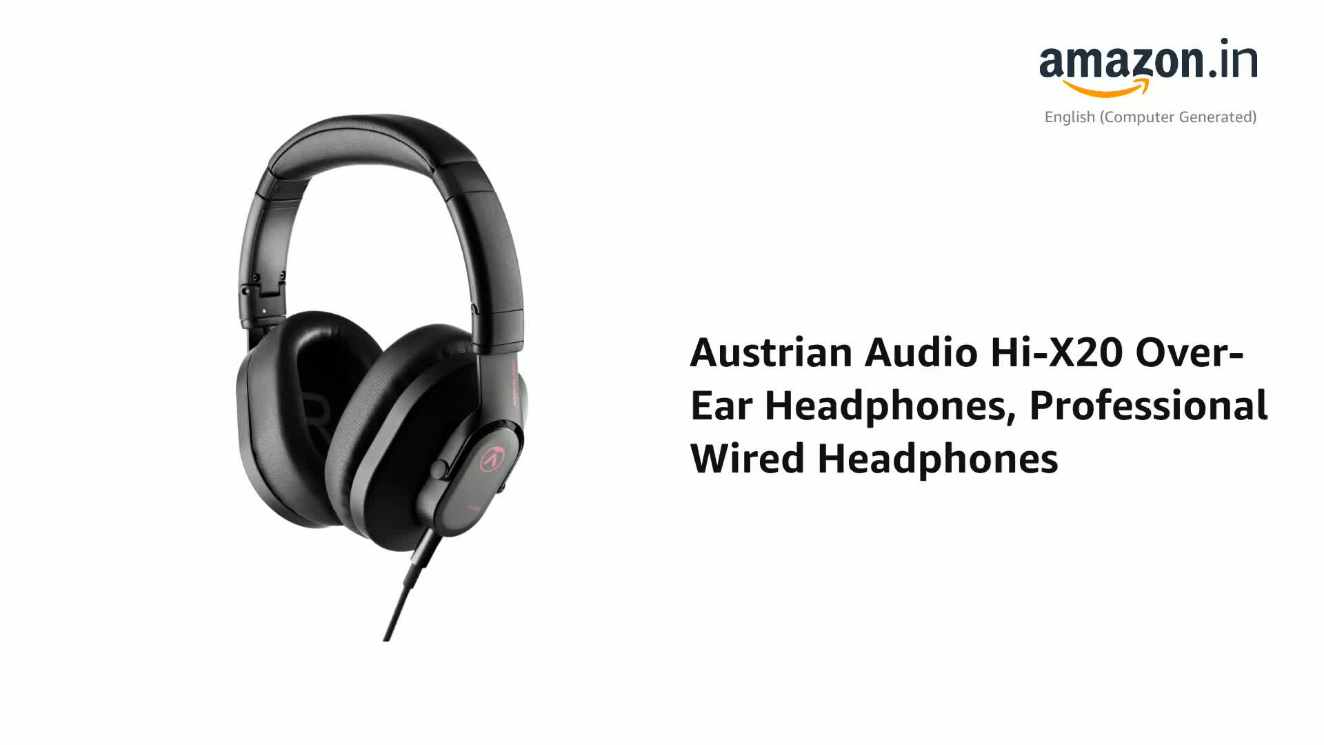 Austrian Audio Hi-X20 Over-Ear Headphones, Professional Wired
