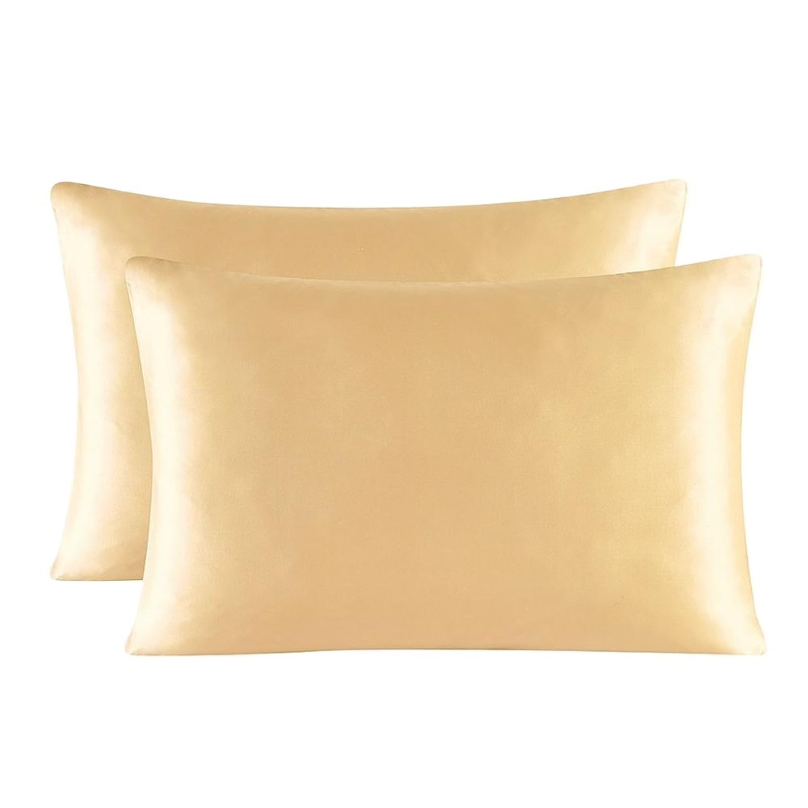 2 federe in seta di gelso, 22 momme, con cerniera, multicolore, per capelli e pelle (champagne, 40 x 60 cm)