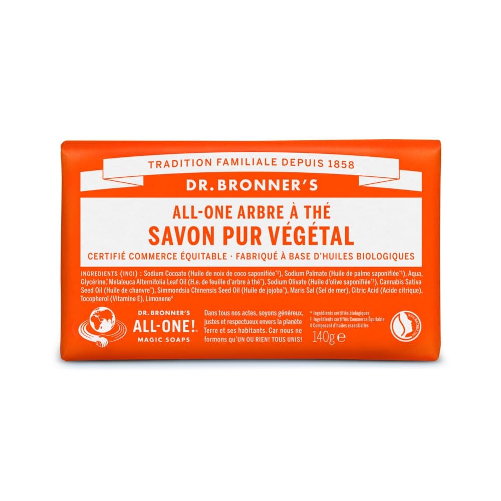 Pain de savon Tea Tree Dr Bronner's 140 g