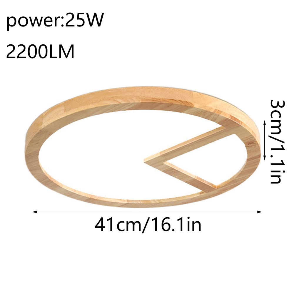 Luz LED De Panel Plano De Madera, 25W 2200LM, Estilo Japonés, Luminarias Integradas Ultradelgadas De 1,1 Pulgadas, Luz De Techo con 3 Temperaturas De Color, Utilizada para Tatami