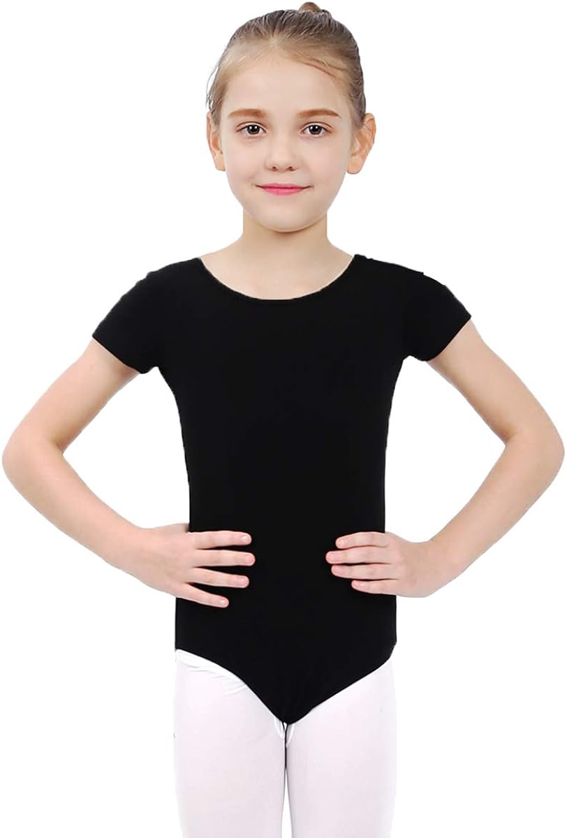 Hidance Leotards for Girls, Basic Dance Ballet Leotards Short Sleeve , Crisscross Straps Back Dance Tops for Girls Toddler : Clothing, Shoes & Jewelry