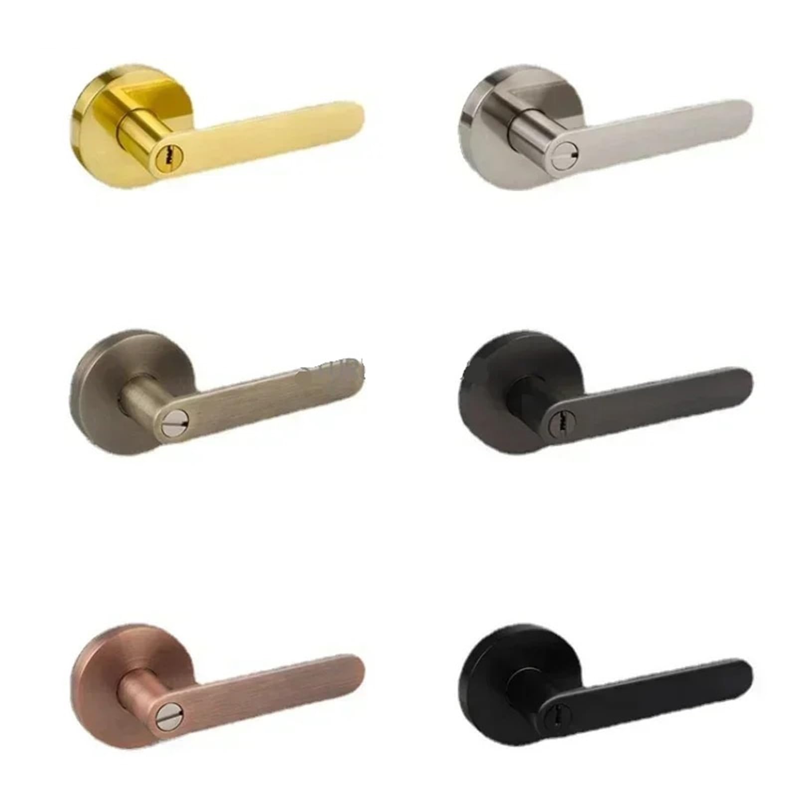 Zinc Alloy Indoor Adjustable Three Bar Handle Lock Including Keys 35-50mm 1Pcs(A3)