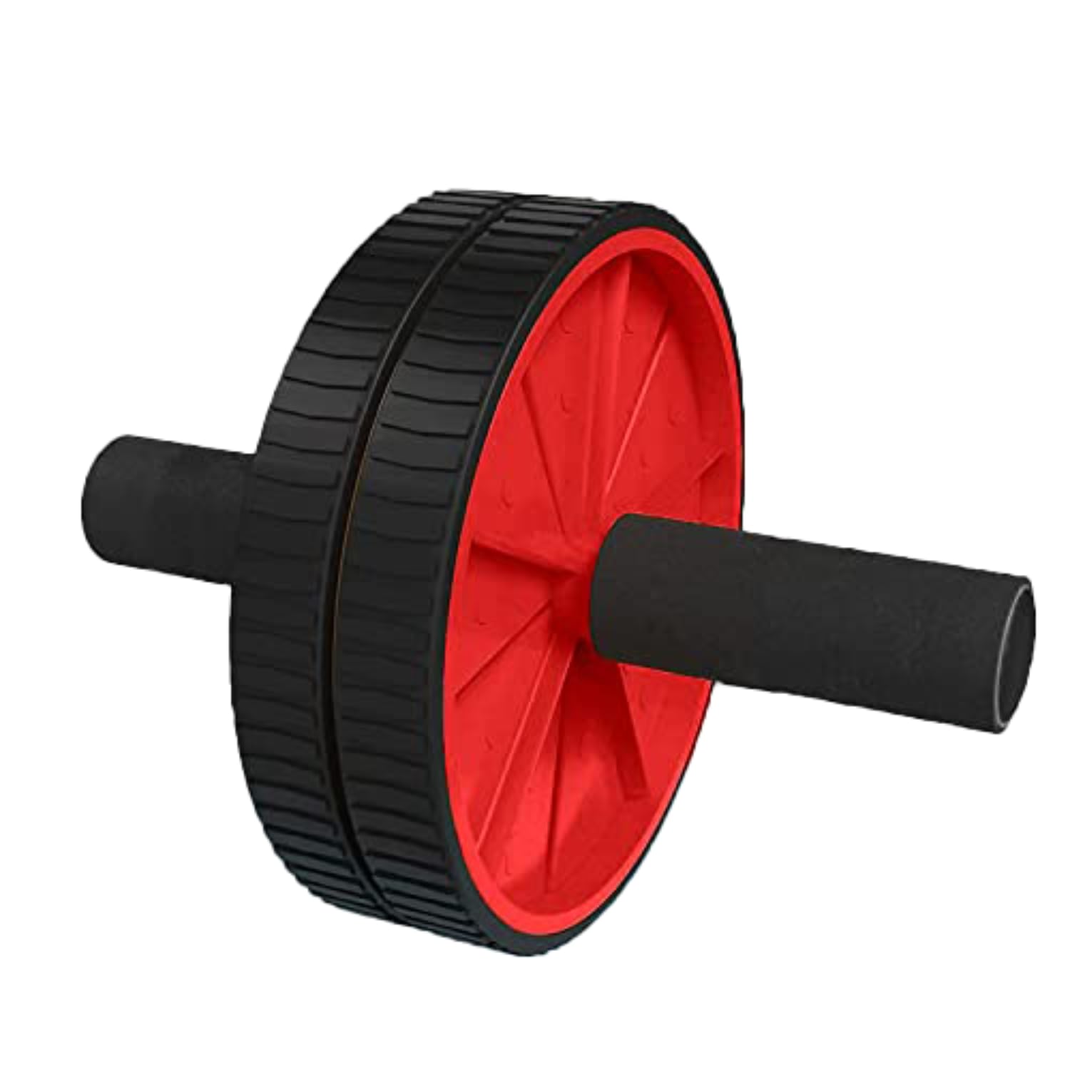 Strauss Double Wheel Ab & Exercise Roller | Anti-Skid Wheel Base, Non-Slip PVC Handles with Foam | Ideal for Home, Gym Workout for Abs, Tummy, (Red) (B0B539FQW1) Amazon Price History, Amazon Price Tracker
