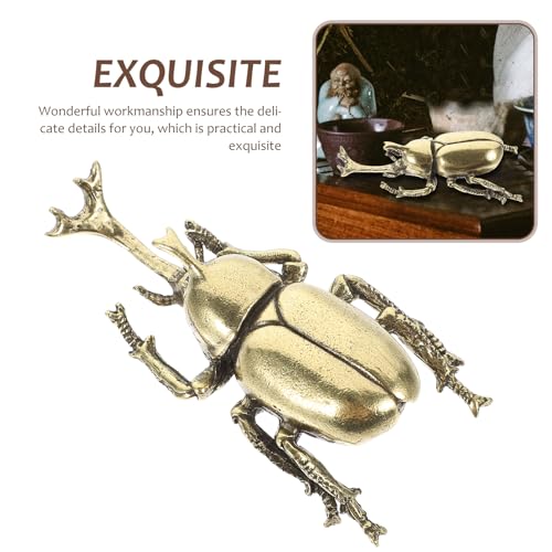 Estatua Decorativa Escarabajo de Latón para Escritorio miniatura 6