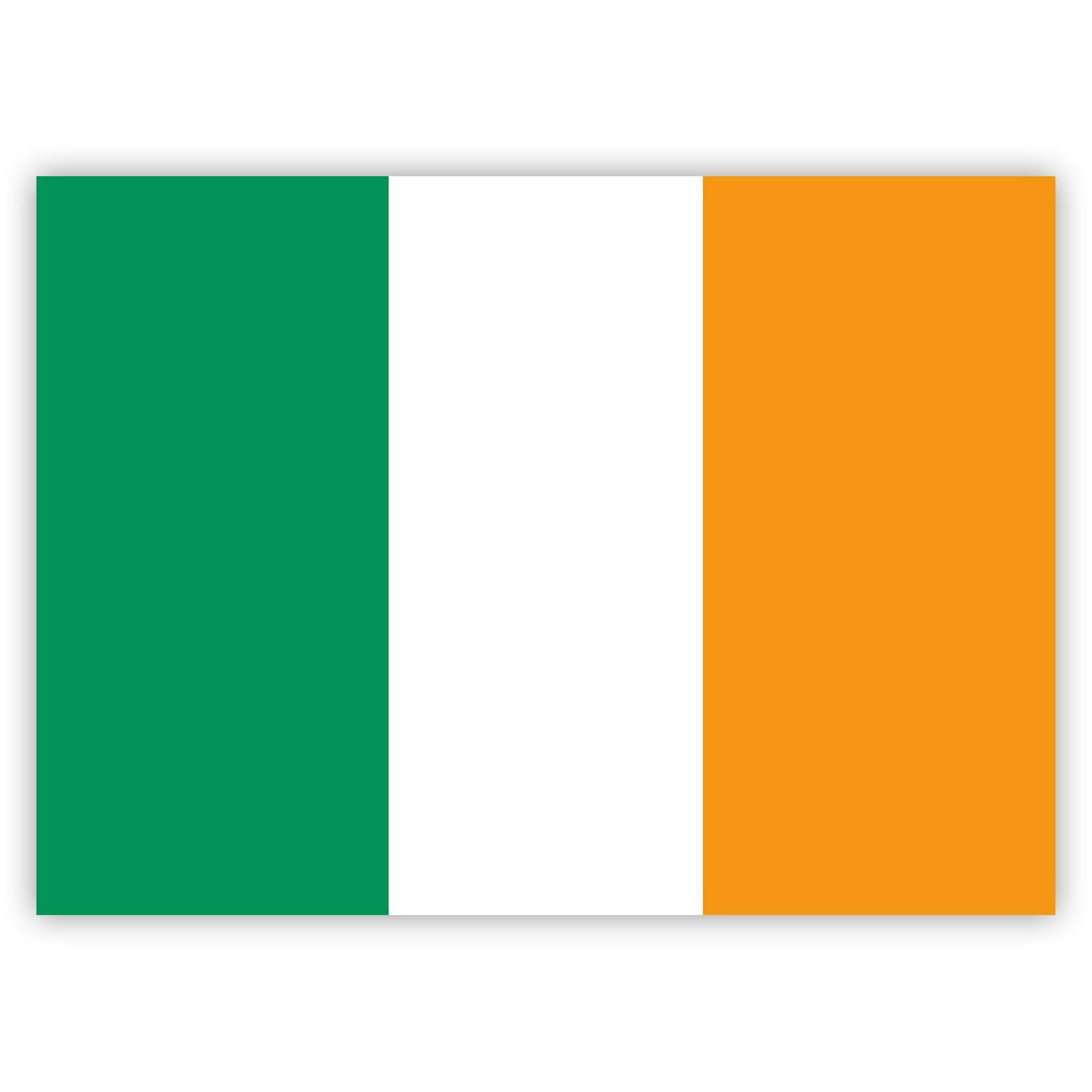Gobrecht & Ulrich 10 x Irish Flag Sticker Set - Ireland Sticker - for Cars, Laptop, Windows, Luggage (7.4 x 5.2 cm)