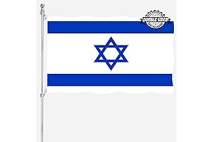 Israel Flag 4x6 - Double Sided, Large Outdoor Flag, Heavy Duty Polyester,...