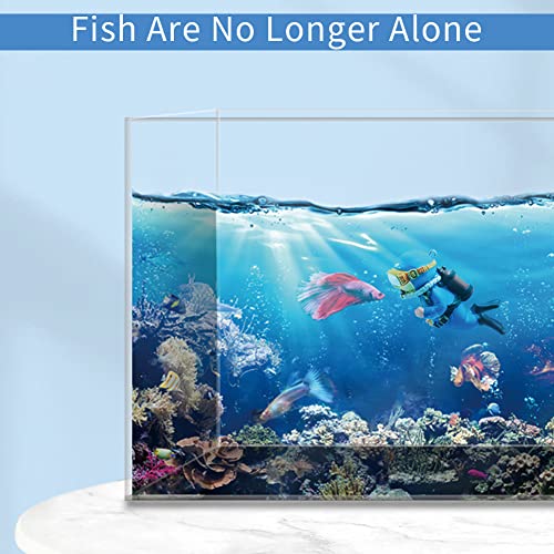 Munlit Floating Fish Tank Decorations — Freshwater Blue Fat Diver, Funny Device Fish Tank Accessories, Small Cartoon Aquarium Ornament And Toy, Great For Freshwater Tanks (Blue Fat Diver) #TOP3