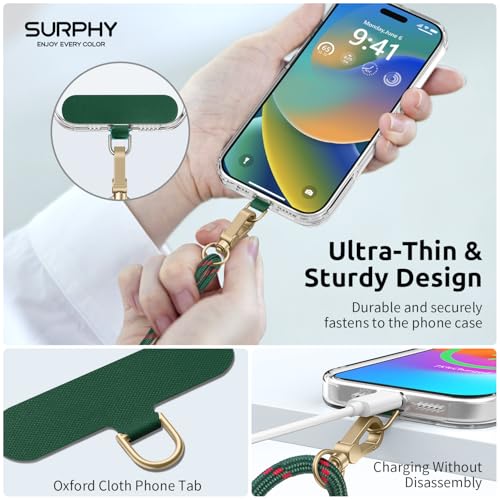 Image of SURPHY Phone Lanyard Crossbody, Phone Strap Crossbody with 2 Tether Tabs