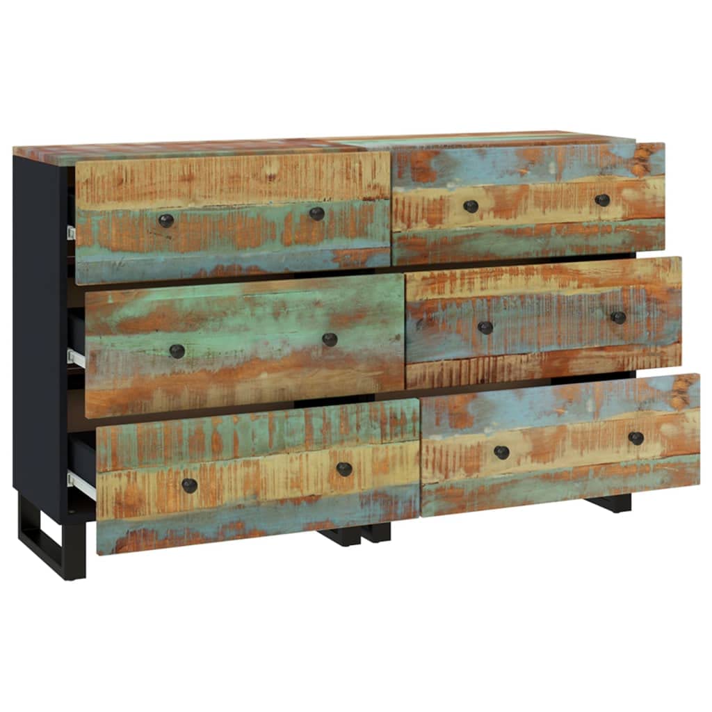 Madera maciza reciclada para salón ordenado modelo único marrón 60x33x75 cm