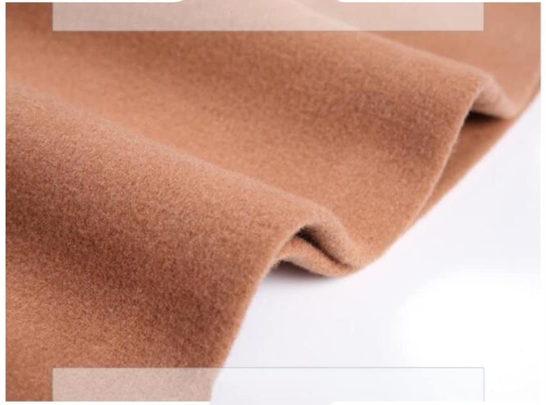 Abrigos de lana de un solo pecho para mujer con cinturón Chaqueta de lana larga para mujer, invierno, grueso, visón, cachemir, Negro, L
