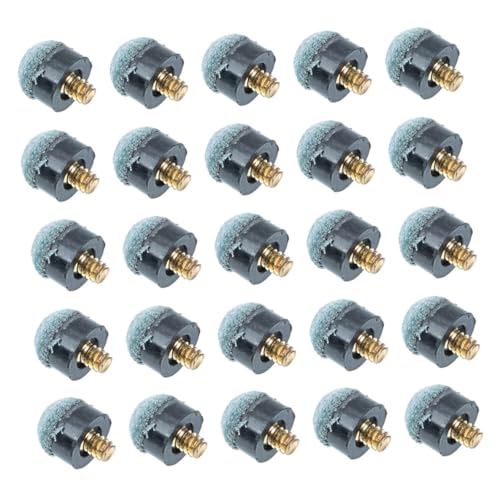 BCOATH 25Pcs Pool Stick Tips Replacement Kit Durable Screw Billiard Tips for Enhanced Performance Wear Materials Portable Lightweight for Billiard Enthusiasts