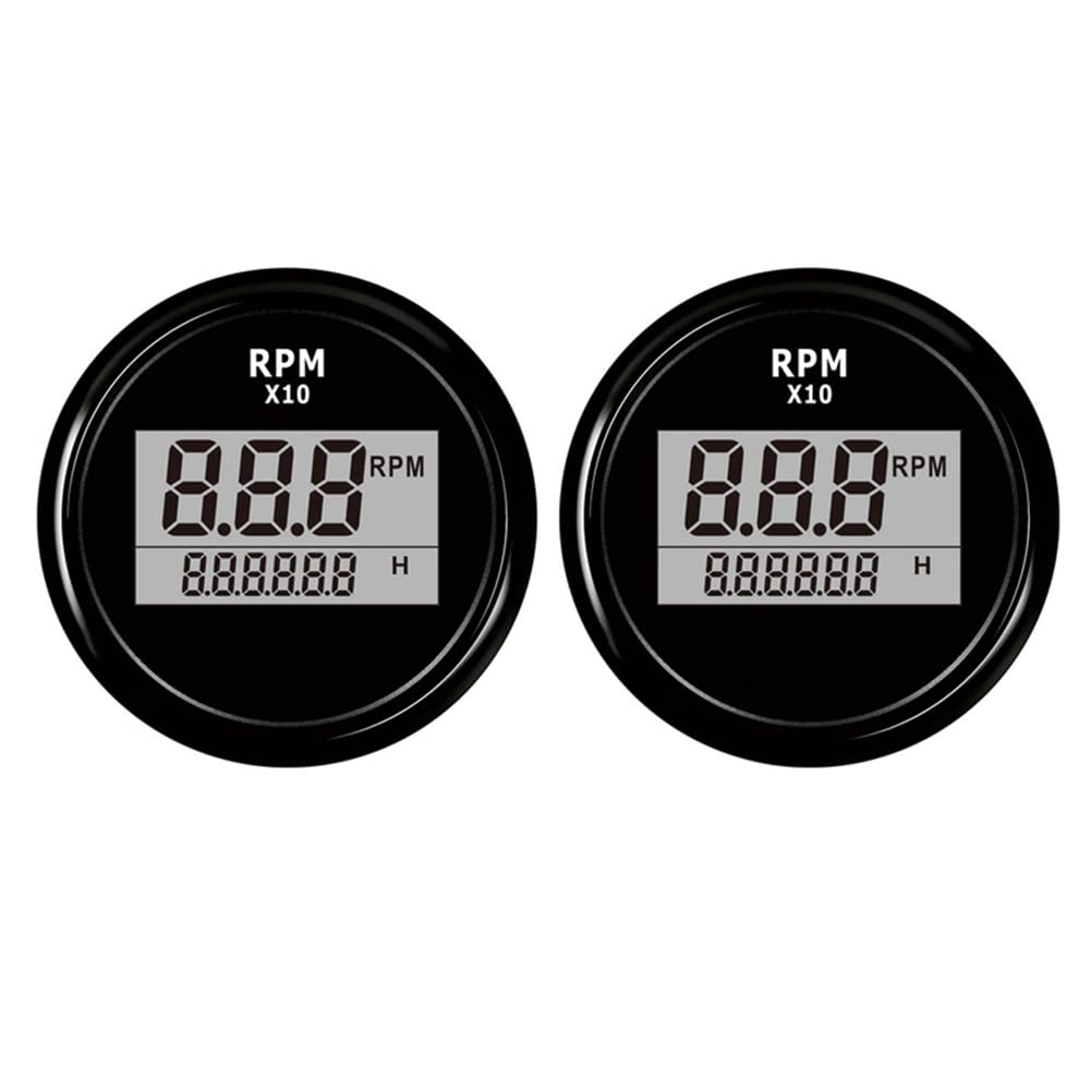 2X Tachymètre Numérique pour Bateaux LED Écran Digital - 7