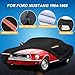 QUNSUNUS 6 Layer Car Cover for Ford Mustang 1964-1968 Waterproof All Weather 210D Windproof for Ford Mustang Car Cover Hail Protection with Zipper