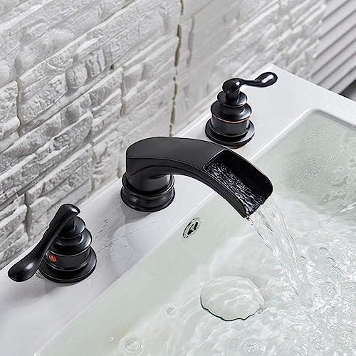 Robinet de lavabo noir haut de gamme mitigeur de salle de bain en bronze chic