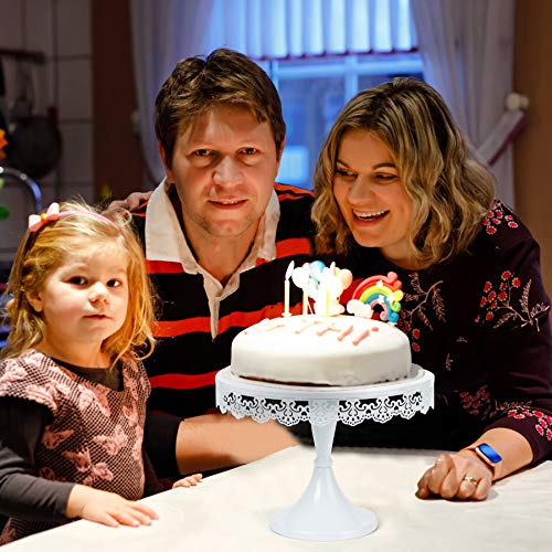 image for SOPRETY Metal White Cake Stand 10in , Dessert Display Stands Cupcake H