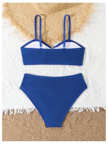 Image of RoseSeek Girl's 2 Piece Padded Bathing Suit Wireless Starfish Swimsuit Spaghetti Strap Vacation Beachwear Set