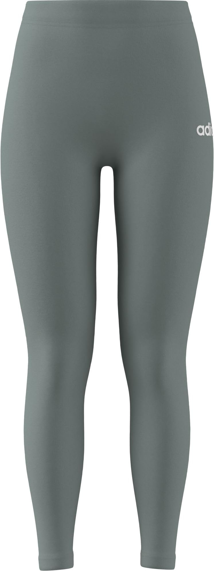 adidas Women's ESSENTIALS LINEAR COTTON LEGGINGS, Wonder Sage/white, S Tall