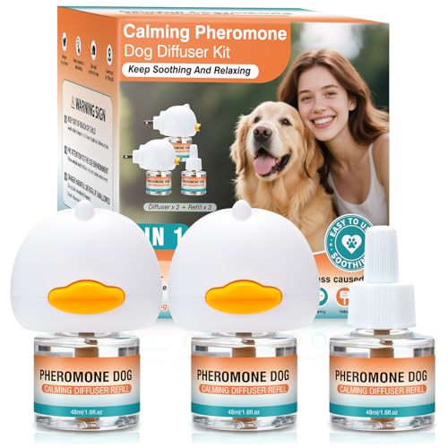 Dog Calming Pheromones Diffuser to Calm Pet 5 In 1 Advanced Kit A...