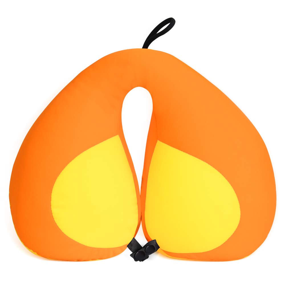 MOOB Kids Neck Pillows for Travel U-Shape Headrest Air Cushion Child Car Seat Head Support Traveling Gifts for Toddler &amp; Children Car Seat Head Support Toddler Pillows Yellow