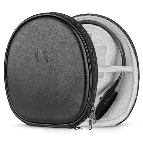 Geekria Shield Case Compatible with Sony, LG, Jabra, Bluenin, Avantree, FKANT, COULAX Headphones, Replacement Protective Hard Shell Travel Carrying Bag with Cable Storage (Black)