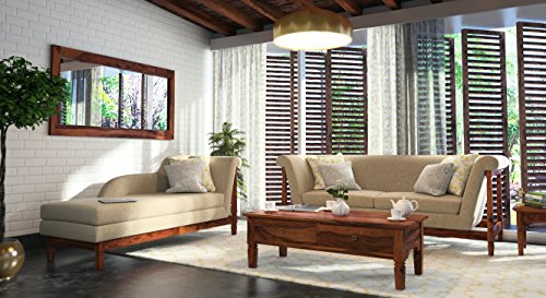 Image of Urban Ladder Malabar Chaise (Finish : Teak, Colour : Macadamia Brown)