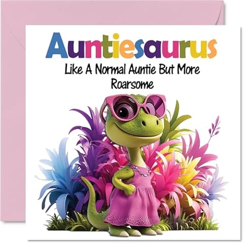 Auntie Birthday Card - Roarsome Design Cover
