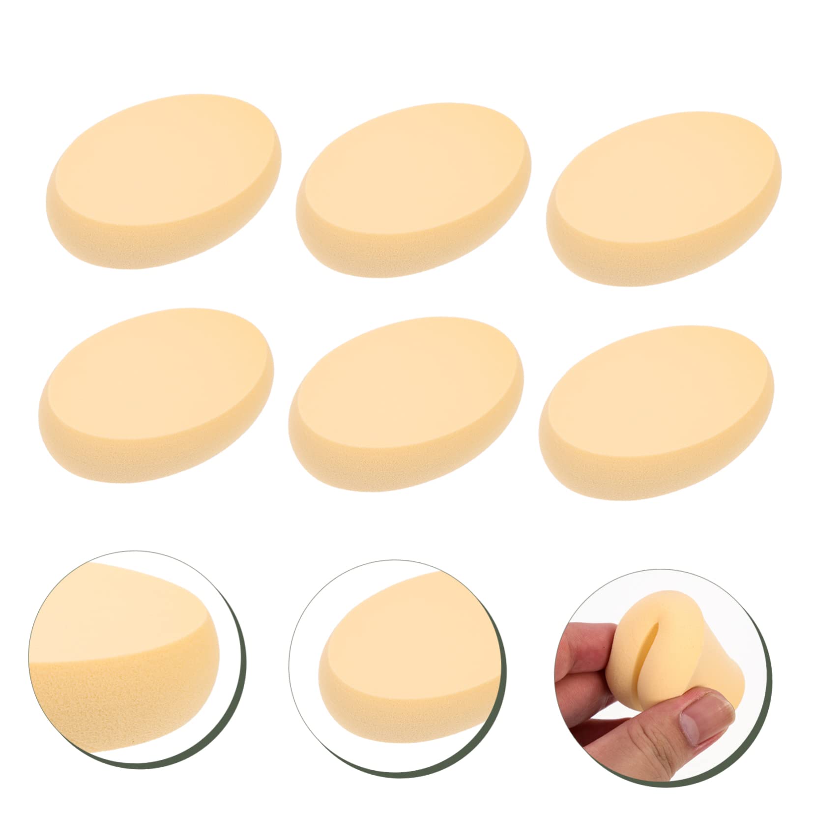 FRCOLOR 4 Set Di Spugne Per Il Trucco Ovali Puff Beauty Set Di Spugne Per Il Trucco Per Fondotinta E 6 Pezzi * 4